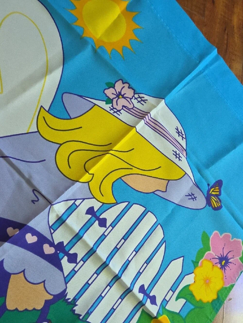 Fairy Garden Flag- Blue